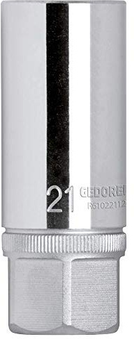 GEDORE red Zündkerzeneinsatz 1/2' mit 4-kant-Antrieb Schlüsselweite 21,0 mm