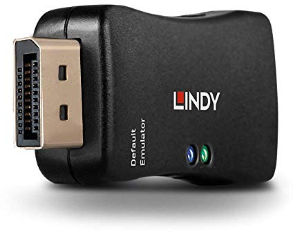 Lindy 32116 adaptador de cable DisplayPort Negro - Adaptador para cable (DisplayPort, DisplayPort, Male connector / Female connector, Negro)