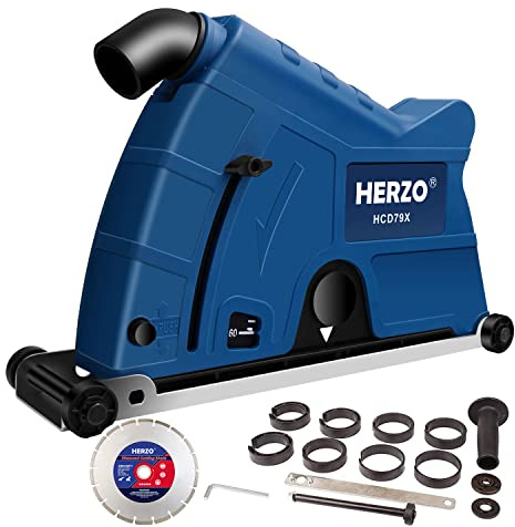 HERZO Cuffia Aspirazione Smerigliatrici per Smerigliatrice Angolare 230mm con disco diamantato 230 mm