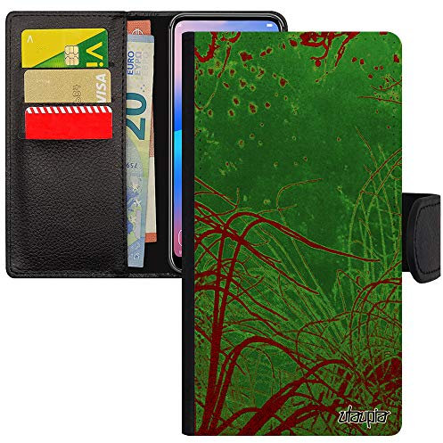 utaupia Coque pour iPhone 5 5S SE en Simili Cuir océan Portable mer Rouge à clapet algues Solide Pas Cher Plantes Marines Telephone Etui Apple