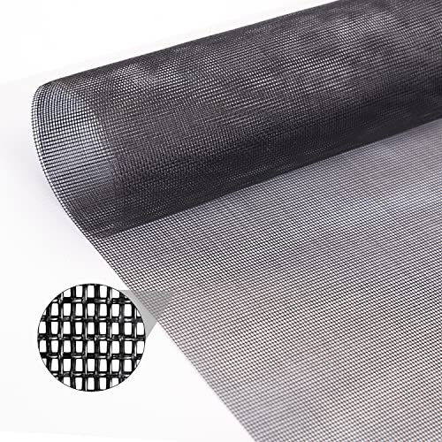 Loboo Idea Warehouse Fenstergitter-Rolle, 119,2 cm x 15,2 m, Fiberglas-Ersatzgewebe für DIY-Projekte (119,2 cm x 15,2 m, schwarz)