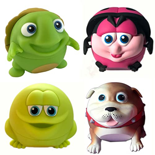 BeBe Bartoons Kids Lip Balm, Set of 4 Animal Shaped Chapstick, Fun Lip Smackers For Boys And Girls! Lip Gloss Moisturizer For Hydration And Gloss, Great Gifts for Children.