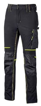 U-POWER | Pantaloni da Lavoro Uomo ATOM, Idrorepellenti, Protezione Ginocchia, Alta Traspirabilità, 90% nylon 10% spandex