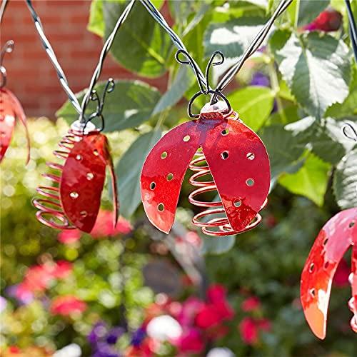 SUAVER Solar Lichterkette, Metall Marienkäfer LED Lichter Wasserdichte Solar Gartenleuchte Feenhafte Dekorative Lichterketten für Terrasse,Balkon,Hof,Hochzeit,Party(Warmweiß) (10LED)