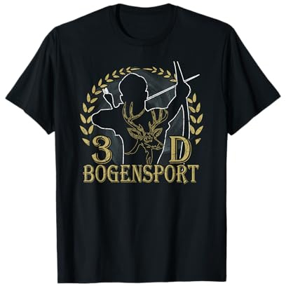 Bogenschütze mit Recurvebogen & Bogen Zielscheibe Bogensport T-Shirt