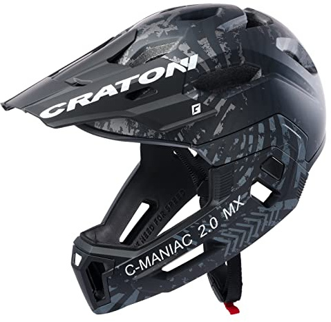 Cratoni Unisex – Erwachsene C-maniac Helmet, Schwarz/Anthrazit Matt, L-XL (58-61cm)