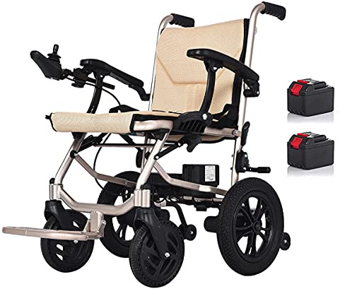 Sedia A Rotelle Elettrica, Sedia A Rotelle Sicura E Confortevole Per Anziani E Disabili, Autonomia Di Crociera: 20 Chilometri, 14 Kg Leggera/Pieghevole/Doppia Batteria/Carico: 200 Kg