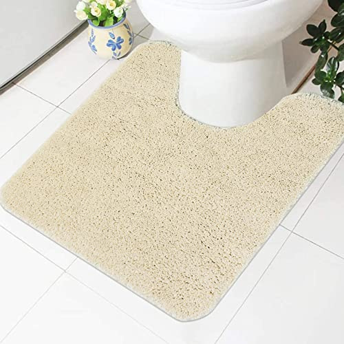 Famibay Tapetes de baño antideslizantes y lavables para inodoro, alfombra de baño en forma de U, alfombras de inodoro suaves para baño