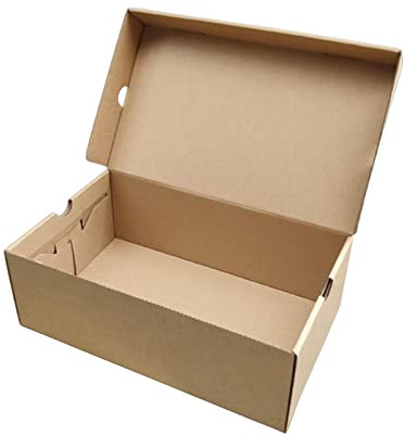 Duiaynke Caja de zapatos de papel kraft ensamblable, caja de zapatos a prueba de polvo, caja de zapatos apilable fuerte (28 x 16 x 10 cm)