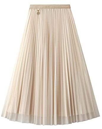 Jupe maxi femme d'été - Jupe de plage à volants - Longue jupe avec ceinture - Jupe maxi bohème - Jupe d'été midi - Jupe élégante A-ligne - Jupe plissée - Jupe de plage - Jupe de loisirs - Fente - Jupe