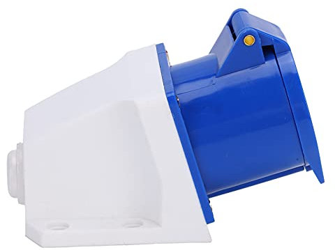 Industrial Power Socket, IP44 Waterproof External Socket Waterproof 3 Pin Outdoor Plug Socket 32amp plug for Industrial, Agricultural, and Outdoor Use