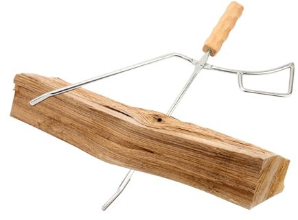 Topyond Kaminzange, Kaminbesteck Holzzange, Brikettzange, Feuerzange aus Edelstahl, 40cm Schwerlast Kaminholzzange Feuerholzzange Lange Brennholzzange, Zur Verwendung an Lagerfeuer, Kaminen