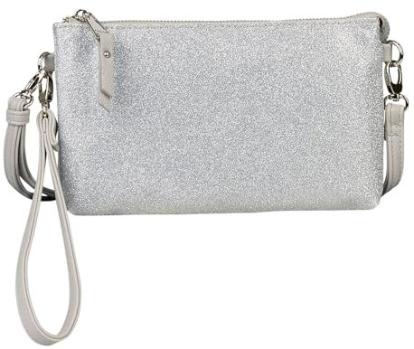 Gabor bags Emmy Special Damen Abendtasche Clutch Klein Silber