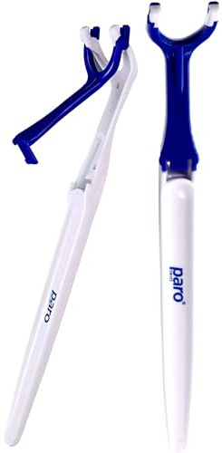 Paro Floss Holder Perfect Grip Reusable Floss Handle Easy Cleaning for Proper Oral Care, Made in Switzerland