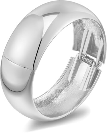 LILIE&WHITE Damen Armreif – Goldener Manschetten-Armreif, Offenes & Klobiges Design, Poliertes Gold-Armband, Eleganter Schmuck