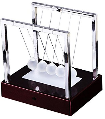 Kid Age 1 Newtons Cradle Energy Home Up Light Home Education Cat Game Toddler (Red, One Size)