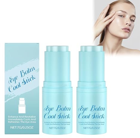 Eye Balm Stick 2 Pezzi Sotto Crema per Gli Occhi, Balsamo per Gli Occhi, Balsamo Antirughe Crema Multi Balm Stick Cura Degli Occhi per Pelli Normali O Secche, Riduce Il Gonfiore E Le Borse Sotto