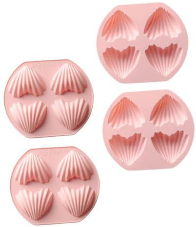 LAPYAPPE 4pezzi Stampo in Silicone Cavità Forma Stampi Per Dolci Stampi Per Madeleine Da Forno Per Torte e Dessert