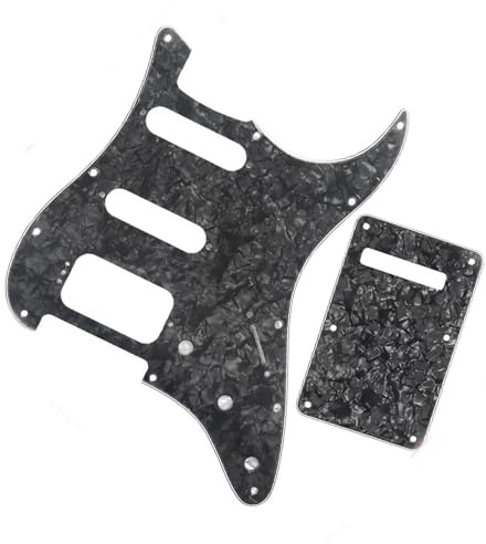 Pickguard Scratch Plate HSS SSH Schlagbrett und Rückplatte für E-Gitarre Set mit Schrauben für ST-Gitarrenzubehör