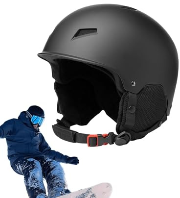 Casco da snowboard da donna, caschi da sci uomini, Chiesa in bicicletta per il casco sportivo che assorbe gli shock, Coperchio per sci marchi di attrezzatura protettiva con clip cinturini per occhiali