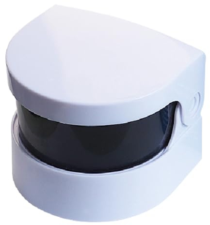 Pulitore per gioielli portatile Effetto Di Cavitazione Ad Alta Frequenza | Portatile Design con apertura a un pulsante, a tenuta stagna, corpo in ABS, per occhiali, dentiere, e gioielli