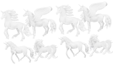Abaodam 8stücke Teiliges Einhorn Malset Für Mädchen Ungemalte Figuren Kreativgestalten Bastelspielzeug Für Mädchen Für Partys Und