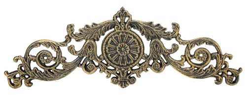 Sungmor Rustic Gold Cast Iron Wall Decor - 17.5in Scroll and Floral Design