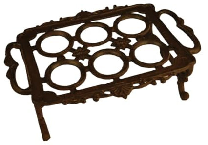DimyFew Soporte para Huevos de Hierro Fundido, Diseño Retro, con Capacidad para 6 Huevos, Almacenamiento de Huevos de Escritorio