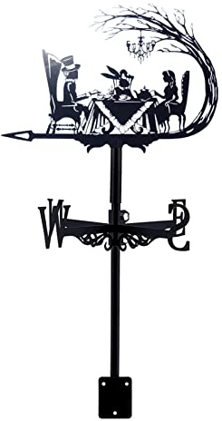 KJSHXYG Veleta para Techo al Aire Libre Veleta de Metal Restaurante Luz de Velas Decoración de Cena Indicador de dirección del Viento para jardín Decoración de Patio