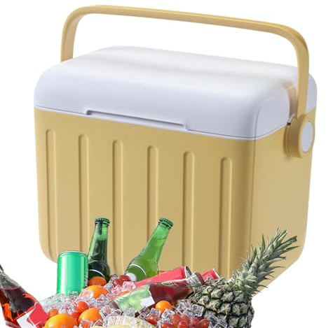 Kühlbox | Thermobox 6 Liter - Camping Kühlschrank Mit Kühlelementen Für Picknick Auto Reise Baustelle Angeln Essen Aufbewahren