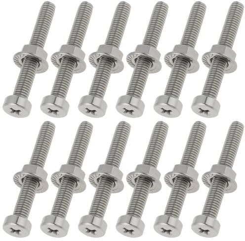 Briny River 24Pcs M5 Tow Bar Socket Screw Nut 304 Stainless Steel Fastening Screws for 7-Pin and 13-Pin Sockets