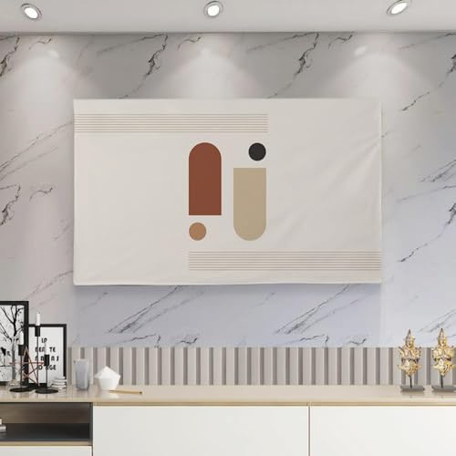 HSTANGKY Funda Antipolvo Para TV De Interior Protector Antipolvo Moderno Y Suave Con Diseño Simple Para Televisores LED/LCD Funda Decorativa Para Televisor Y Monitor De Computadora-Beige4||40-43inch