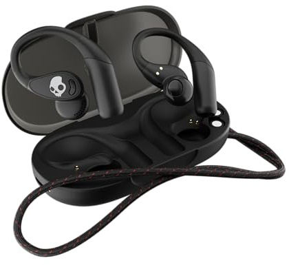 Skullcandy Push 540 Open Wireless Open-Ear Bluetooth Earbuds - True Black | Sweat and Water Resistant, 42 Hours Battery, Detachable Neckband, Secure Over-Ear Fit, Running Outdoors, Exercise, Gym