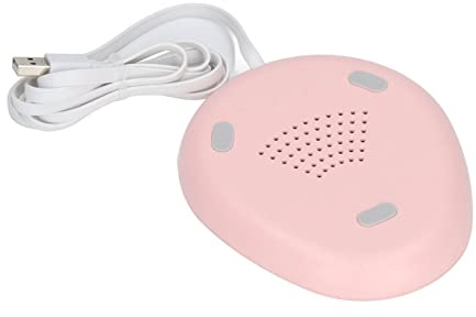 SPYMINNPOO Justerbar USB-mugg Värmeplatta, Bärbar Elektrisk Koppvärmare för Kaffe-te-mjölk, Vattentät Dryckesuppvärmningsplatta för Kontorsbord Hemmabruk (Roseate White)