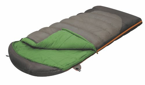 ALEXIKA Unisex-Adult Schlafsack Summer Wide Plus, rechte Reißverschluss, grün-grau/grün, 230 x 100 cm