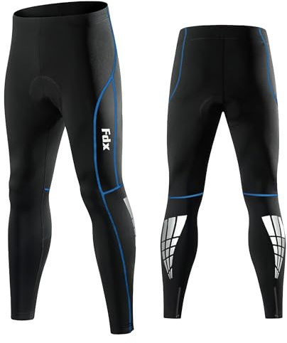 FDX Men’s Cycling Tights, Lightweight, Breathable, 3D Padded, Cycle Trousers, Outdoor Bike Riding Pants, Quick Dry, Highly Elasticated Lycra Bicycle Leggings, Spring, Summer, Autumn