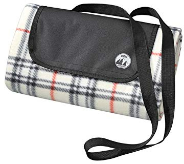 cilio Picknickdecke Weekend beige, 145x130 cm, Wasserabweisende Unterseite | 100% Polyester, zusammenrollbar mit praktischem Trageriemen, weiche Oberseite, kompaktes Format, leicht zu tragen