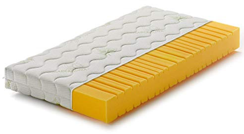 Marcapiuma - Kinderbettmatratze 70x140 Höhe 8 cm - NEMO - ANTI URIN Kindermatratze WASCHBAR MIT WASSER - Waterfoam Polyurethanschaum - Abziehbar Aloe Vera Bezug gegen Milbe Atmungsaktiv Made in Italy
