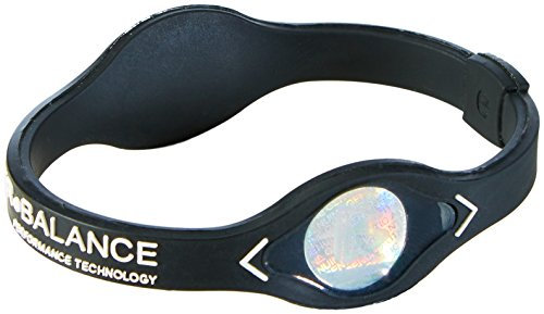 Silikonarmband Power Balance Sportarmband Power Band Energieband (Schwarz/Weiss, S)