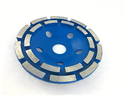 Weischer® - Diamant-Schleiftopf 125 x 22,23 mm | Schleifteller Betonschleifer Schleifscheibe Topfschleifer | für Beton, Naturstein, Stein, Mauerwerk, Fliesenkleber, Estrich | doppelreihig