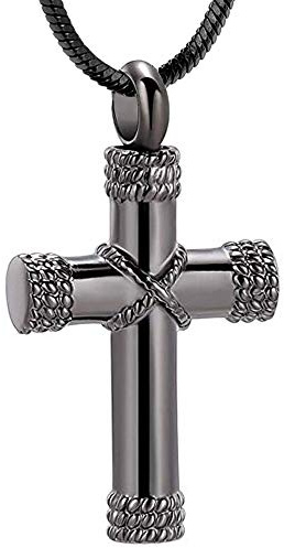 Minicremation Rope Winding Cross Cremation Ashes Urn Pendant Necklace Memorial Keepsake Jewelry Lords Prayer Cross Ashes Necklaces