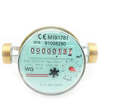 B+G E-Tech - Contador de agua para viviendas (2,5 m3 3/4, 110 mm)