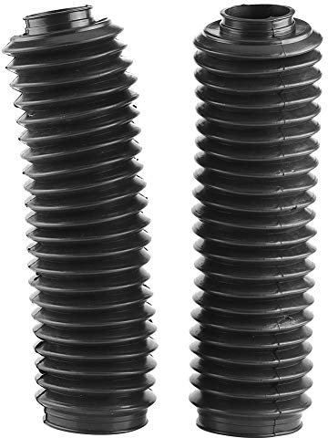 Motorrad Gabelschutz Faltenbalg Motorrad Gabelabdeckung Vorne 1 Paar schwarze Motorrad Gabelrohre Stiefel Gummimanschette Stoßdämpferabdeckung für CQR ATV Dirt Bike