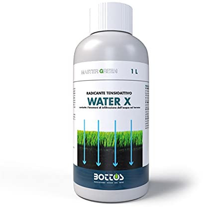 Bottos WATERX, Fertilizzante Radicante per Prato, Combatte Dry Spot, Agente Umettante Profondo, 1Lt