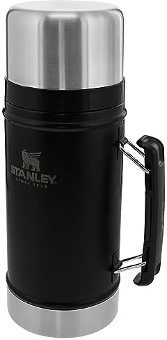 STANLEY 1913 Classic Legendary Food Jar 0.94L - Hot For 20 Hours - BPA-Free - Stainless Steel Coffee Flask - Leakproof Lid Doubles As Cup - Dishwasher Safe - Thermal Lunch Box - Matte Black