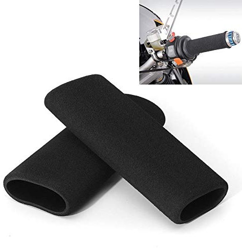 Universal Motorrad Lenkergriff Abdeckung - 1 Paar Motorrad Schaumstoff Anti-Vibration UV-beständig Slip-on Comfort Motorrad Griff Cover