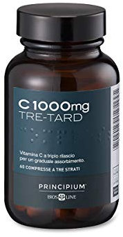 Bios Line Principium C 1000mg Tre-Tard Integratore Antiossidante con Estratti di Rosa Canina e Acerola, 60 Compresse