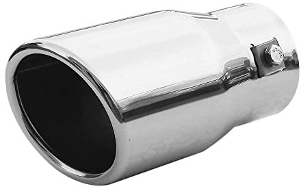 Auspuffblende Rund Endrohr Edelstahl Auto Endrohrblenden Auspuffendrohr Auspuffrohr Tuning Universell Schalldampf Blende Sport Rund Chrom Auspuffspitzen 55 mm