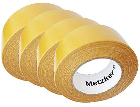 Kettelservice-Metzker Teppichklebeband I Verlegeband I Doppelseitiges Klebeband 4 Rollen mit je 25m I 50mm breit