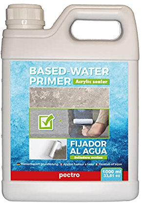 PECTRO Fijador al agua 1000ml - Imprimacion pintura paredes - Selladora acrílica para fijar la pintura en superficies porosas, pintadas o de obra nueva - Adherente antihumedad